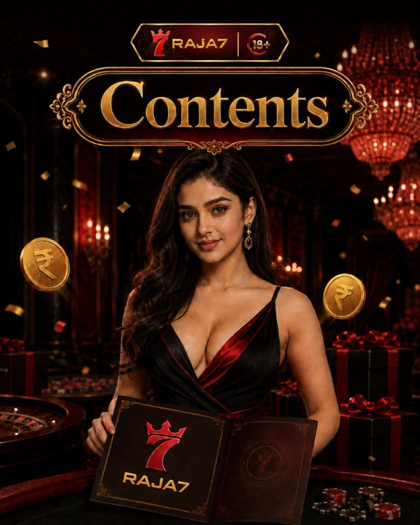 Raja7 Game app interface showing navigation and APK download information.